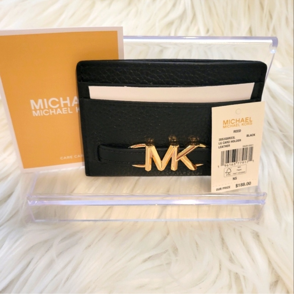 NWT Michael Kors Bags Michael Kors Reed Card Holder Case Wallet Leather